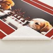 Cute Puppies die Chest Sherpa Blanket spelen Sherpa Deken (3/4)