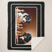 Cute Puppies die Chest Sherpa Blanket spelen Sherpa Deken (Voorkant)