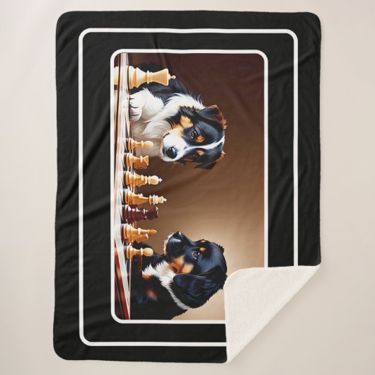 Cute Puppies die Chest Sherpa Blanket spelen Sherpa Deken (Voorkant)