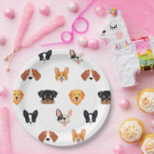 Cute Puppies Dog Birthday Papieren Bordje (Feest)