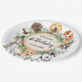Cute Puppies Dogs Pooch Pet Birthday Party Papieren Bordje (Gekanteld)