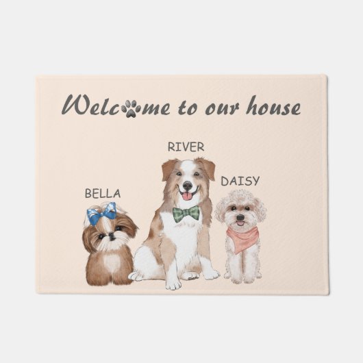 Cute Puppies Doormat Deurmat (Voorkant)
