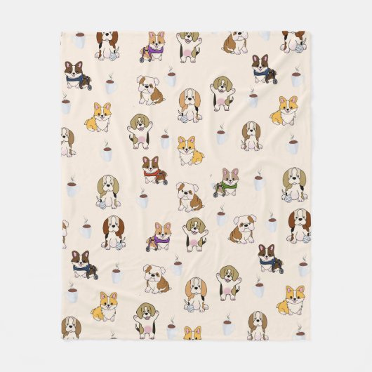 Cute puppies fleece deken (Voorkant)
