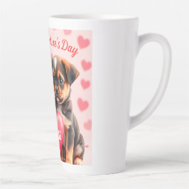 Cute puppies Happy Valentine's day personalized Latte Mok