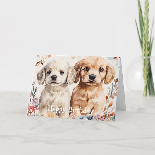Cute Puppies Kaart (Voorkant)