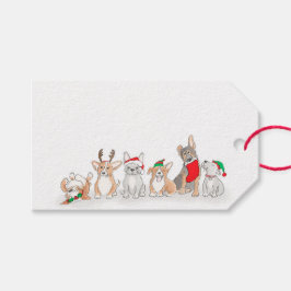 Cute puppies kerstcadeaulabels cadeaulabel
