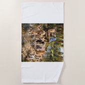 Cute Puppies & Kittens Riverside Badhanddoek (Voorkant)