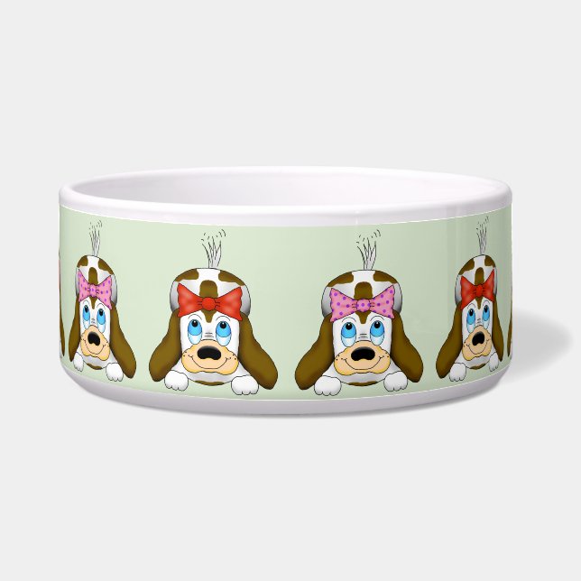 Cute Puppies Pet Bowl Voerbakje (Voorkant)