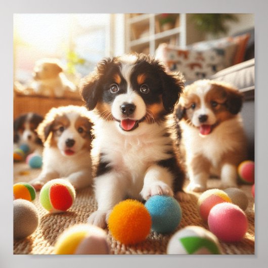 Cute Puppies Poster (Voorkant)