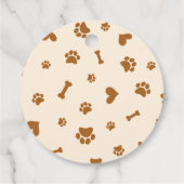 Cute puppies puppy party dankjewel cadeau bedankjes labels (Achterkant)