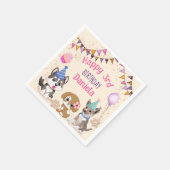 Cute puppies puppy party servet (Hoek)