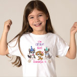 Cute puppies puppy verjaardagsfeest gepersonalisee t-shirt<br><div class="desc">Leuke puppies puppy verjaardagsfeestje gepersonaliseerde naam t-shirt,  erg leuk voor hondenliefhebbende mensen. Roze kleuren voor een meiden verjaardag.</div>