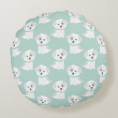 Cute Puppies Rond Kussen (Achterkant)