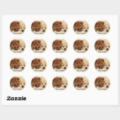Cute Puppies Ronde Sticker (Vel)
