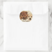 Cute Puppies Ronde Sticker (Tas)
