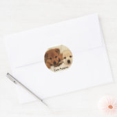 Cute Puppies Ronde Sticker (Envelop)