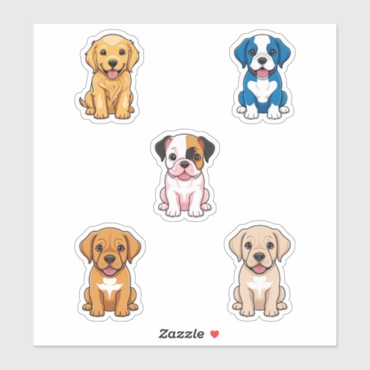 Cute puppies sticker (Vel)