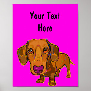Cute Puppy Afbeelding, Doxie, Wiener Poster