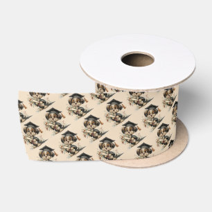 Cute Puppy Afstudeerfeest Design Satijnen Lint