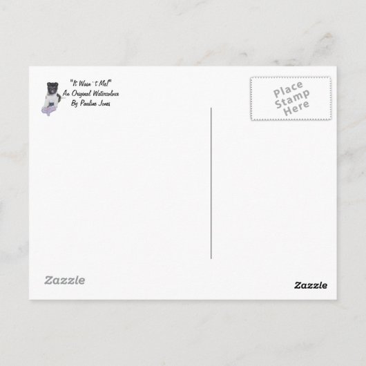 Cute puppy akita en teddy realist art briefkaart (Achterkant)