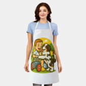 Cute Puppy and Kid Playtime Schort (Gedragen)