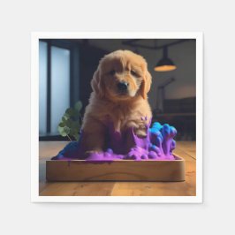 Cute Puppy Art Servet