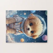 Cute Puppy Astronaut in Space Jigsaw Puzzle Legpuzzel (Horizontaal)