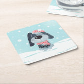 Cute puppy, baby kartonnen onderzetters (Schuin)