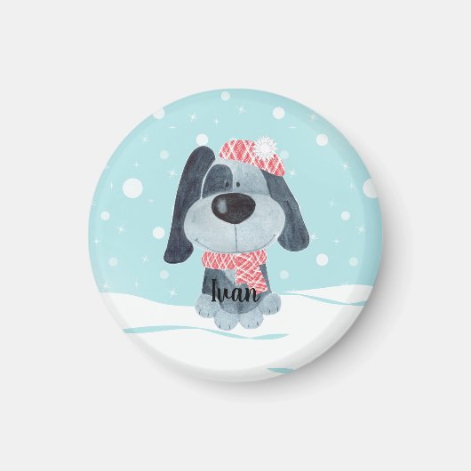 Cute puppy, baby magneet (Voorkant)