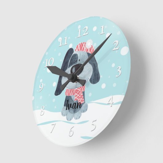 Cute puppy, baby ronde klok (Hoek)