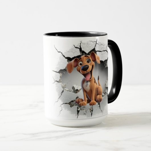 Cute puppy background mok (Voorkant rechts)