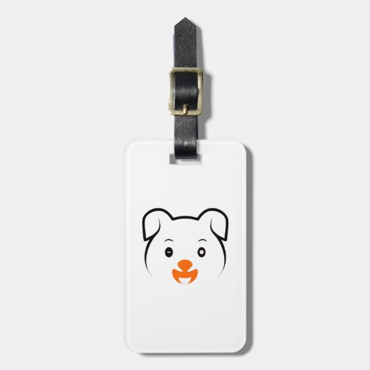 Cute Puppy Bagagelabel (Voorkant verticaal)