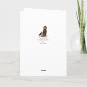 Cute puppy beagle die mum dog voor papa doorbrengt kaart (Achterkant)