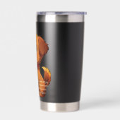 Cute Puppy & Bee Thermal Tumbler  Geïsoleerde Drinkbeker (Links)