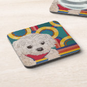 Cute Puppy Bier Onderzetter (Linkerzijde)