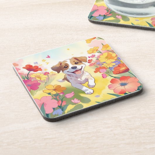 Cute Puppy Bier Onderzetter (Linkerzijde)