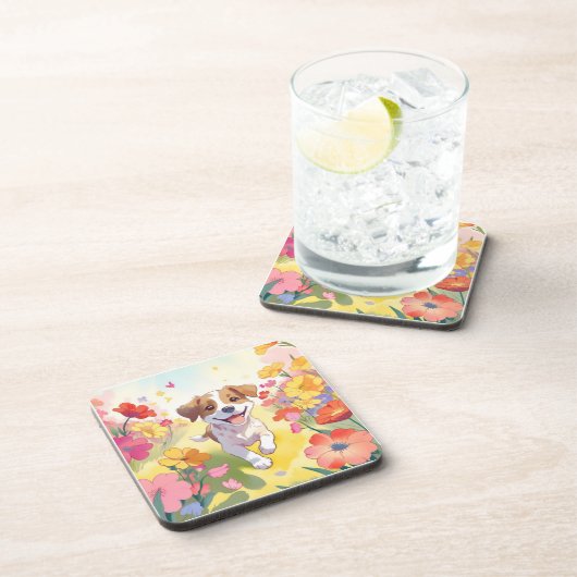 Cute Puppy Bier Onderzetter (Rechterzijde)