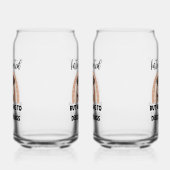 Cute Puppy Boho Rainbow "Introverted" Graphic Blikvorm Glas (Rechts)