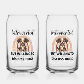 Cute Puppy Boho Rainbow "Introverted" Graphic Blikvorm Glas (Achterkant)