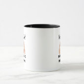 Cute Puppy Boho Rainbow "Introverted" Graphic Mok (Midden)