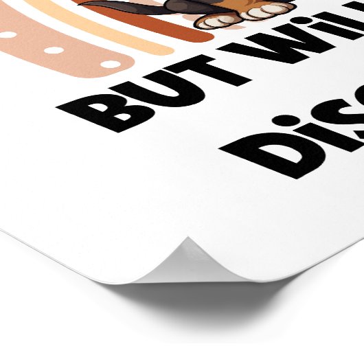 Cute Puppy Boho Rainbow "Introverted" Graphic Poster (Hoek)