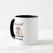Cute Puppy Boho Regenboog "Introvert" Grafisch Mok (Voorkant links)