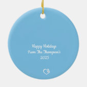 Cute Puppy Bone Snow-keramisch Ornament (Achterkant)