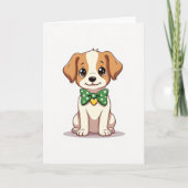 Cute Puppy Bow Tie Card Kaart (Voorkant)