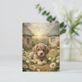 Cute Puppy Briefkaart (Staand voorkant)
