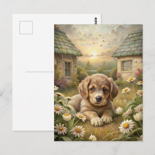 Cute Puppy Briefkaart (Voorkant / Achterkant)
