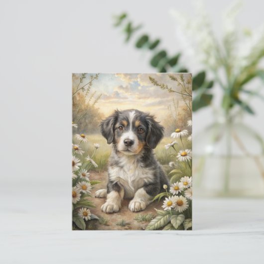Cute Puppy Briefkaart (Staand voorkant)