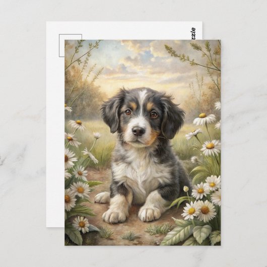 Cute Puppy Briefkaart (Voorkant / Achterkant)