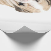 Cute Puppy Bulldog Sad Cadeaupapier (Hoek)