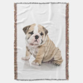 Cute Puppy Bulldog Sad Deken (Voorkant Verticaal)